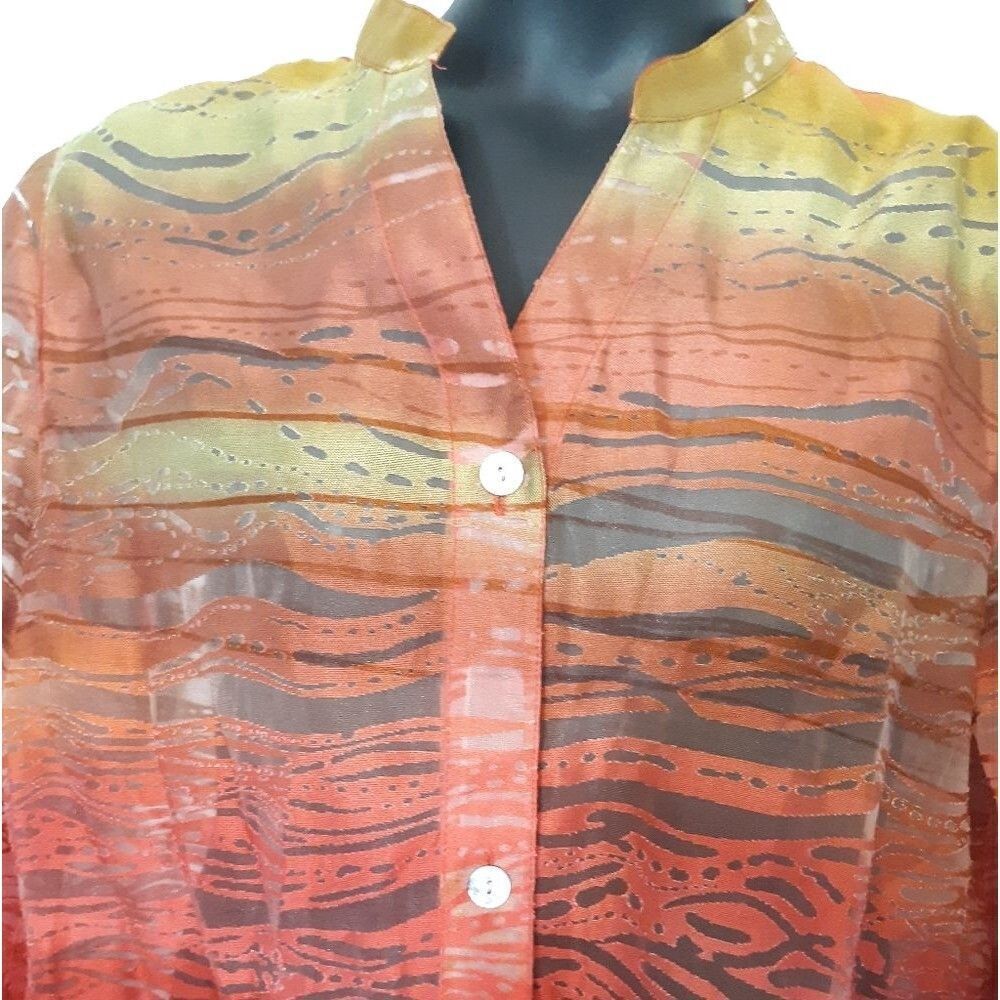 Ruby Rd sheer button down shirt - Picture 5 of 5
